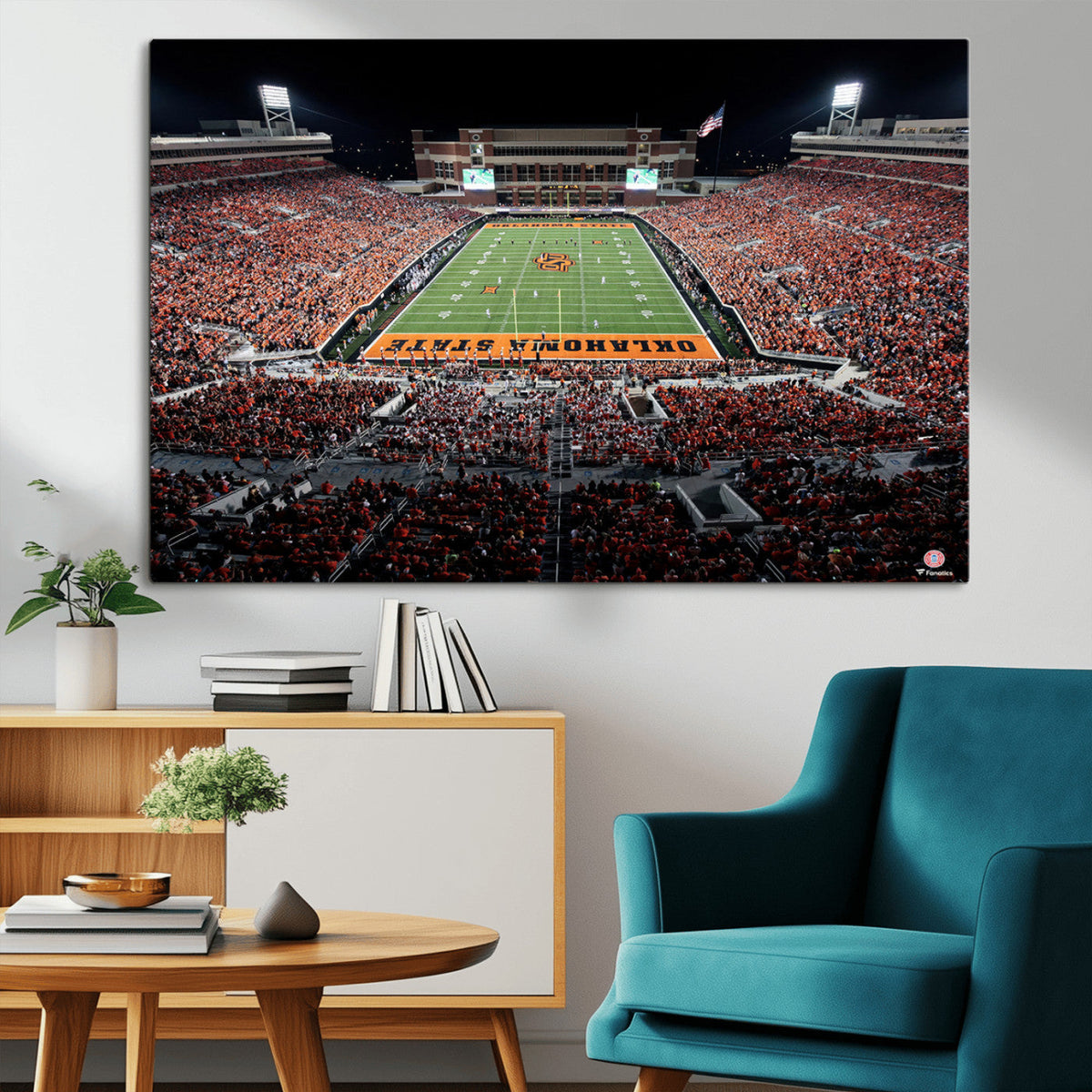 Oklahoma State Cowboys Canvas Print, Football Team Print -