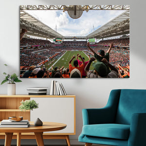 Miami Hurricanes Football Team Wall Art Print - Miami Hard