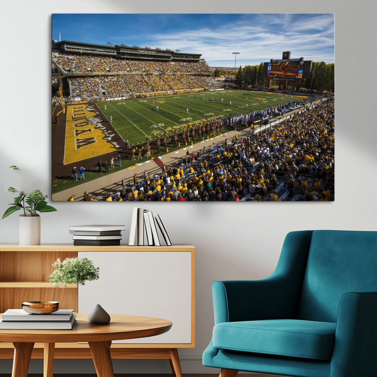 University of Wyoming Cowboys Football Team Print - Laramie