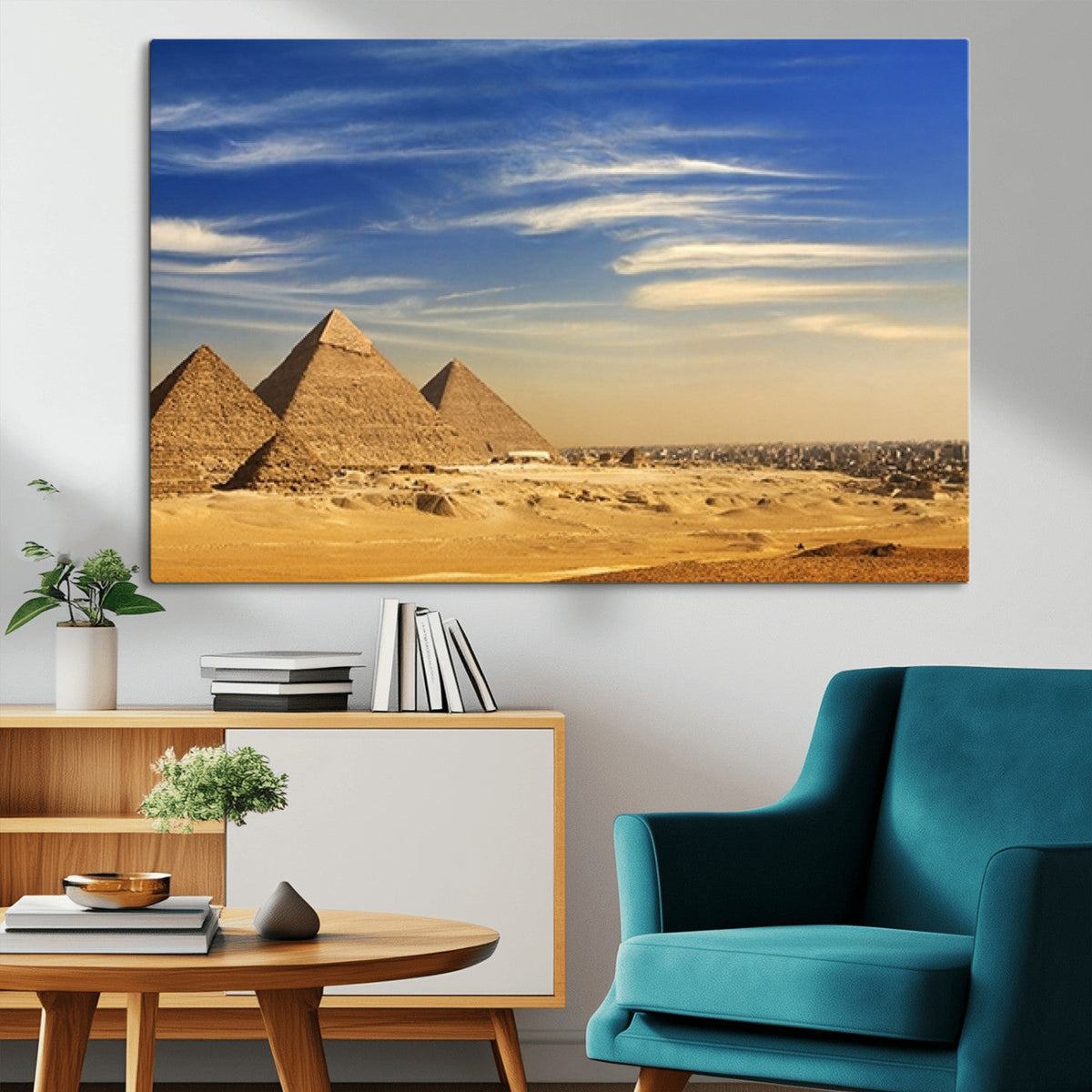 Majestic Ancient Wonders Wall Art Canvas Print – Golden