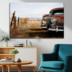 Classic Cars Vintage Wall Art Canvas Print