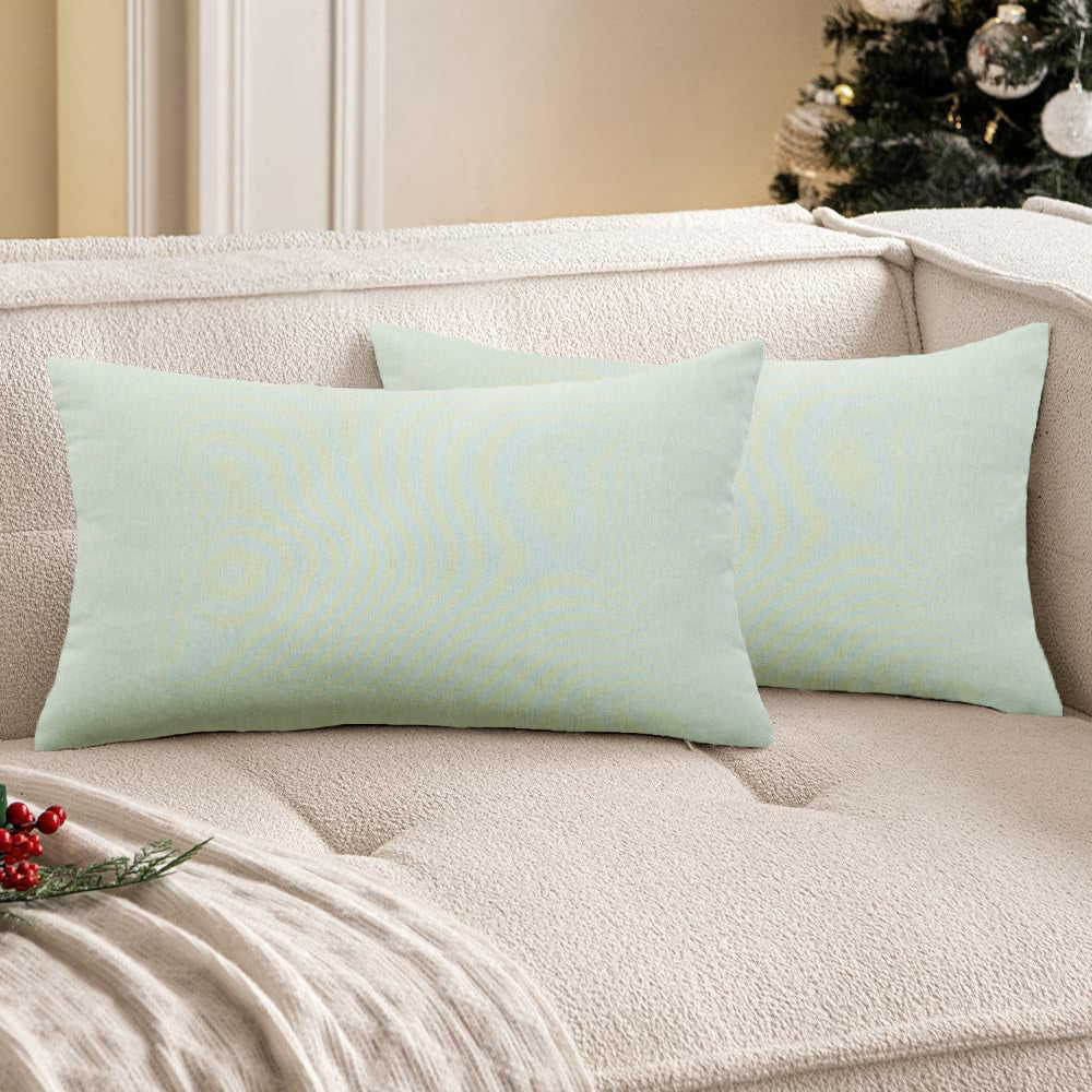 Set of 2 Solid Color Outdoor Waterproof Throw Pillow covers Square 18"x18" or Rectangle 12"x20"