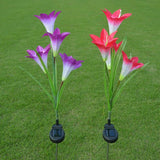4-Pack Solar Powered Garden Flowers with Lights - Waterproof, Easy Install, No Wiring Needed