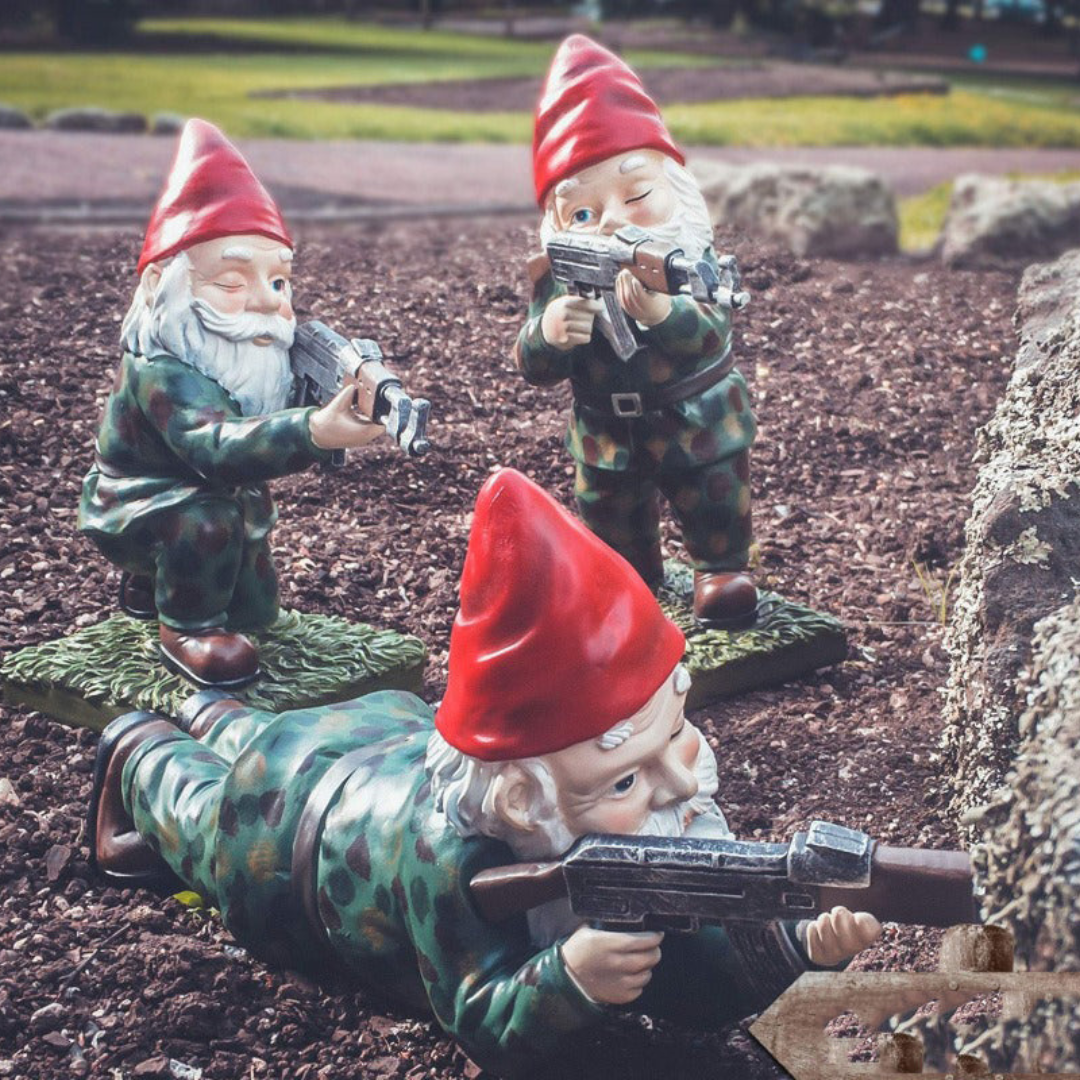 Military Garden Gnome Statue
