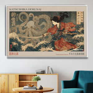 Katsushika Hokusai Wall Art Canvas Print – Octopus War