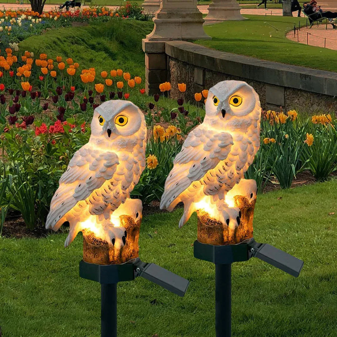 Solar Owl Garden Lights Outdoor LED Solar Powered Waterproof Animal Lamp Decor