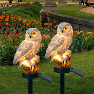 Solar Owl Garden Lights Outdoor LED Solar Powered Waterproof Animal Lamp Decor