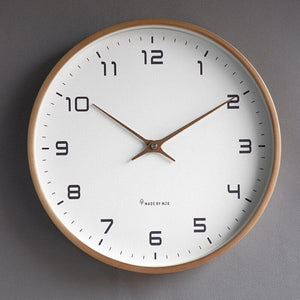 Scandinavian Wooden Wall Clock Minimalist Quartz Silent 25cm 30cm