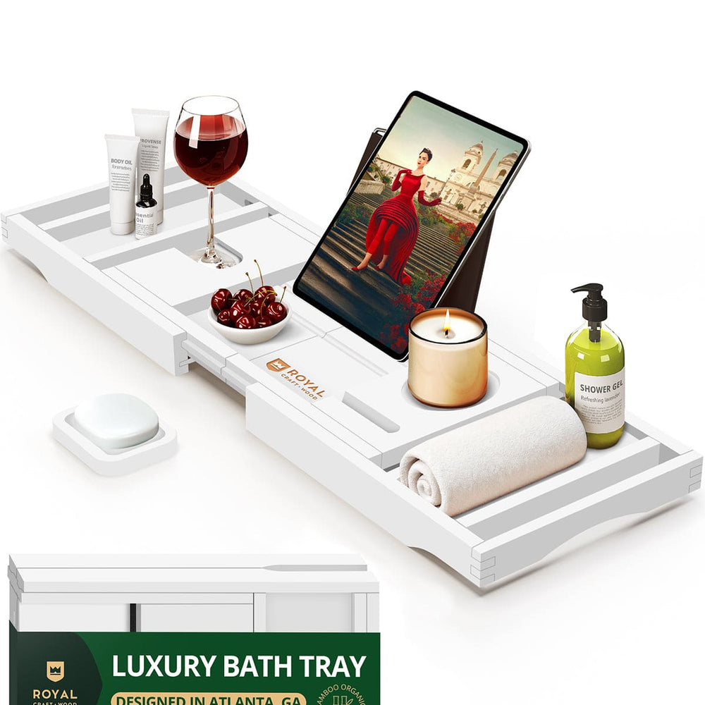 Bathtub Caddy Tray, White