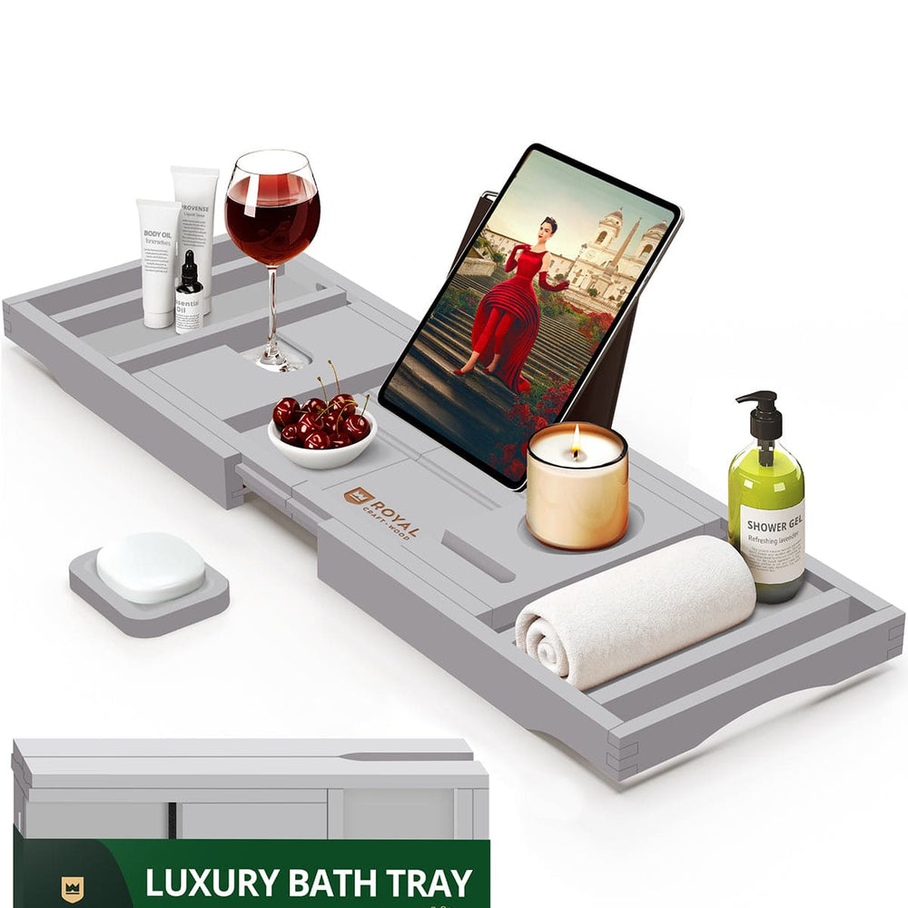 Bathtub Caddy Tray, Gray