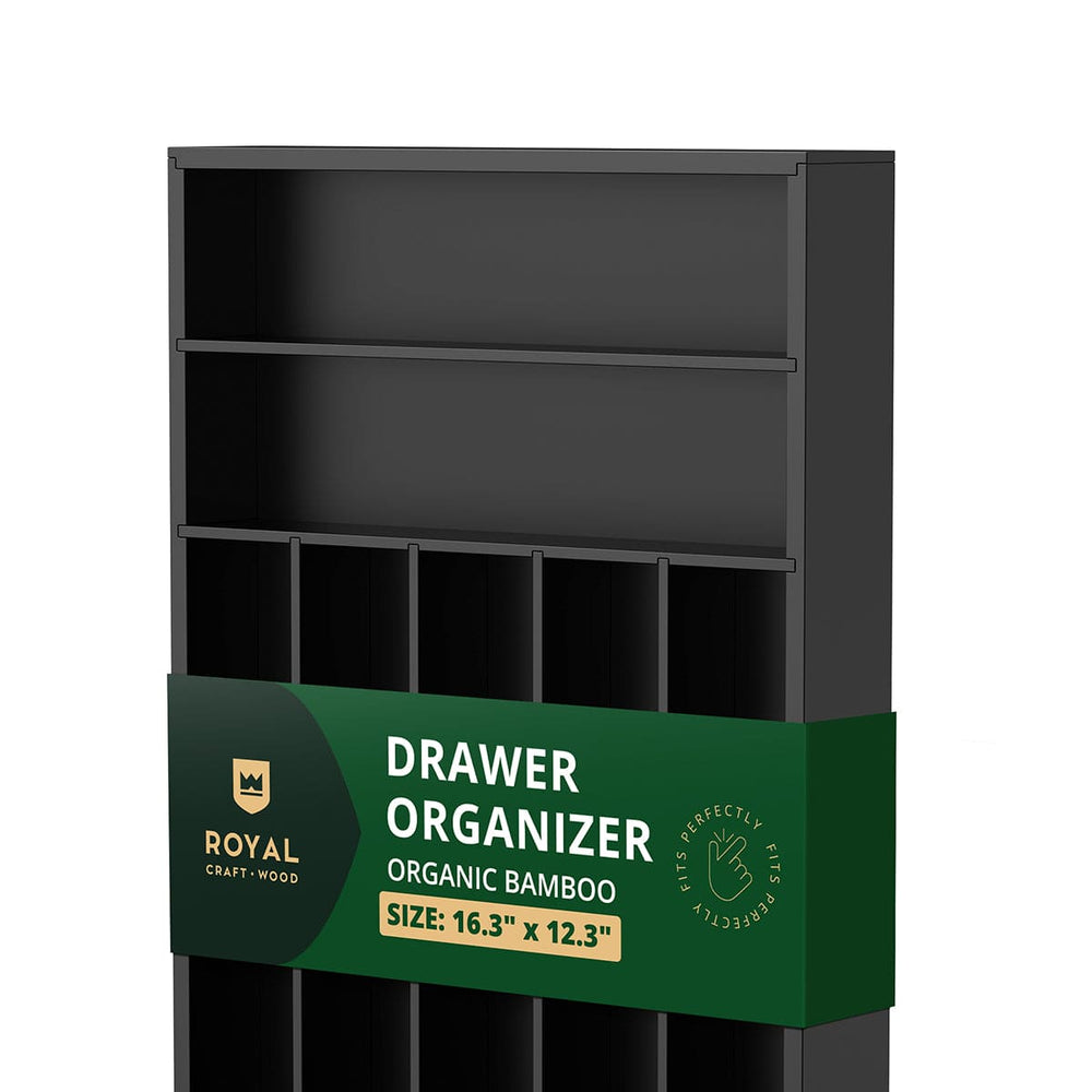 Basic Silverware Drawer Organizer, Black