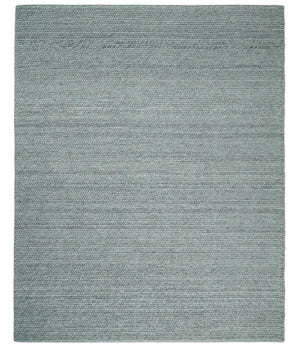 6x9 and 8x10 Solid Gray Wool Blend Felted Chunky Hand Woven Area Rug