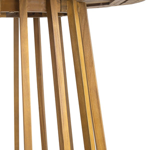Outdoor Round Top Dining Table, Round Bistro Table - Teak