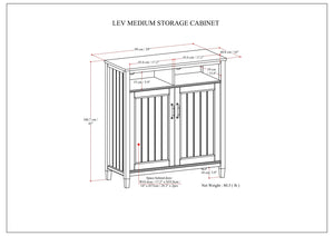 Lev - Medium Storage Cabinet - Smoky Brown