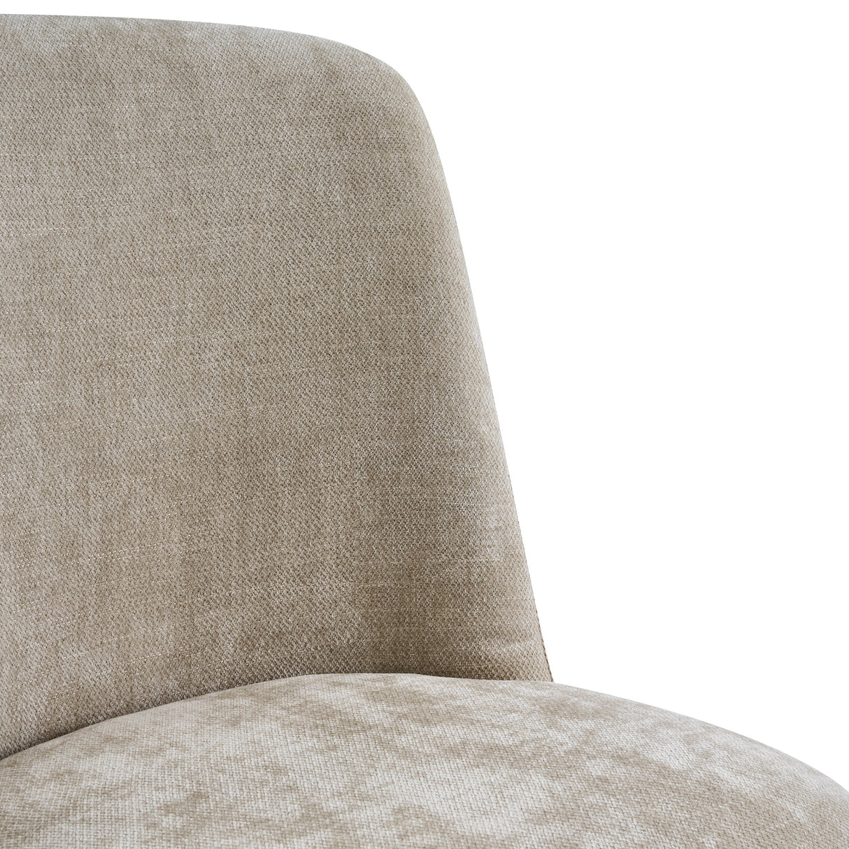 Indoor Dining Chair Set of 2 in Creamy Oatmeal Upholstered Fabric