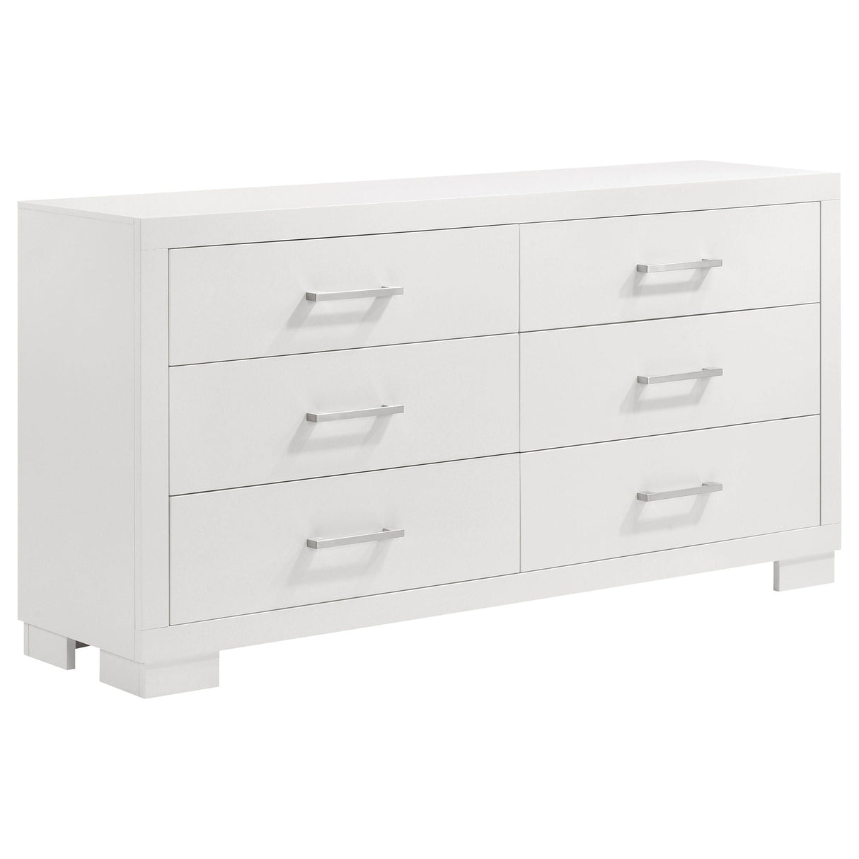 Jessica 5-piece Eastern King LED Bedroom Set Snow White