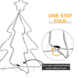 30" Outdoor LED Christmas Tree Rope Lights,  with Ground Stakes, Warm White