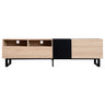 TV Stand for 80" TV with Double Storage Space and Drop Down Door