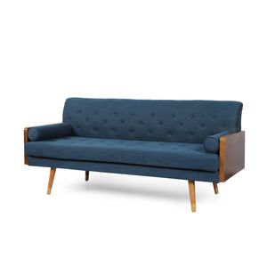 Aidan Mid Century Modern Tufted Fabric Sofa