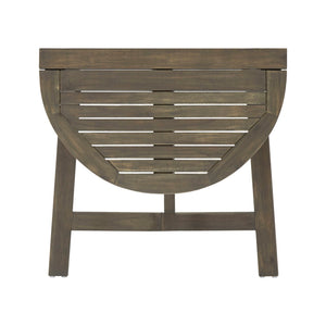 Outdoor 3 Piece Half Round Folding Bistro Set