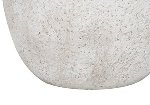 Modern Cream Concrete Table Lamp with Ivory Shade