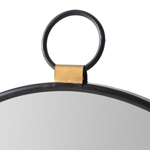 Wall Mirror With Frame, Contemporary Minimalist Accent Mirror For Living Room, Foyer, Entryway, Bedroom - Black