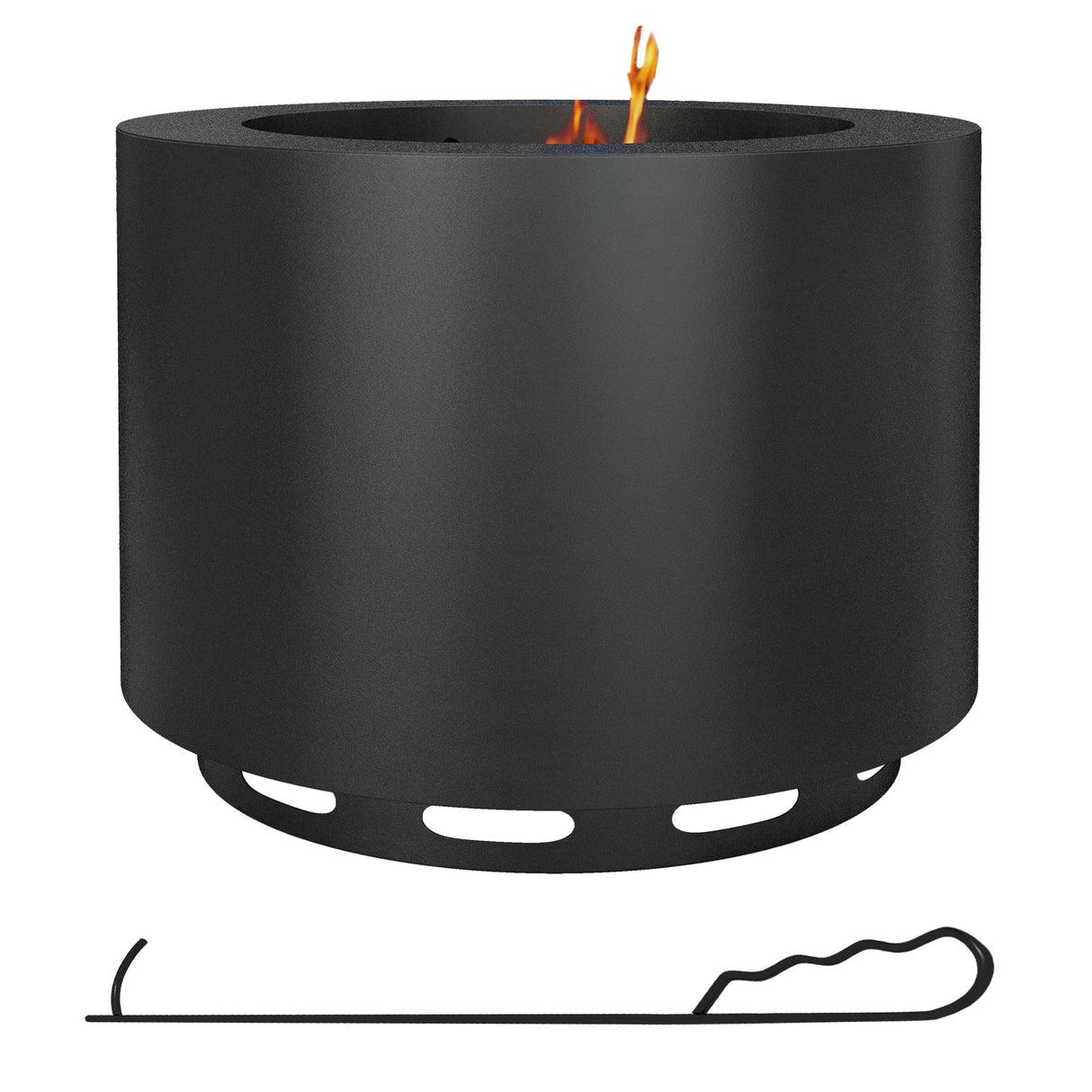 Smokeless Fire Pit, 19' Portable Wood Burning Firepit, Black