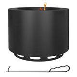 Smokeless Fire Pit, 19' Portable Wood Burning Firepit, Black