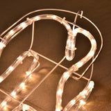 Outsunny 35' LED Reindeer Sleigh Outdoor Christmas Standing Figure Decoration