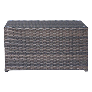 Wicker Outdoor Sectional With Weather Resistant Cushions And Table