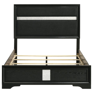 Miranda 54-inch Upholstered Full Panel Bed Black