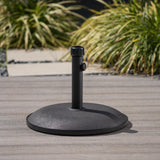 Compact Black Concrete Umbrella Base