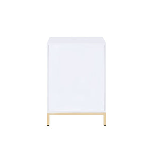 Ottey - Cabinet - White High Gloss & Gold
