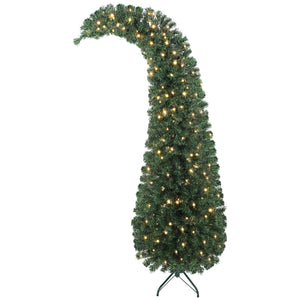 6 Ft Prelit Bent Top Christmas Tree