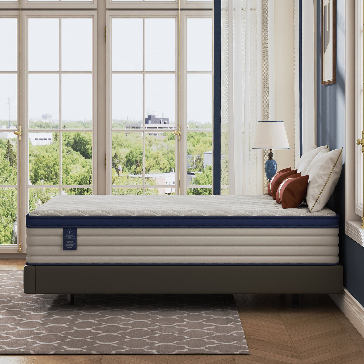 Gel memory foam mattress, double bed, roll pack boxed