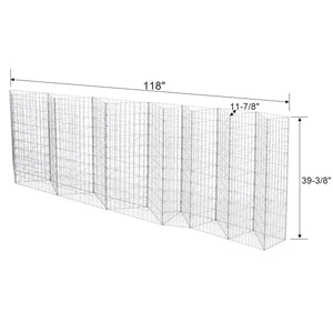 Galvanized Steel Tall Gabion Basket with Multiple Compartments