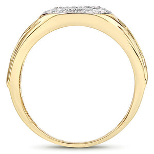 0.24 Carat Genuine White Diamond .925 Sterling Silver Ring