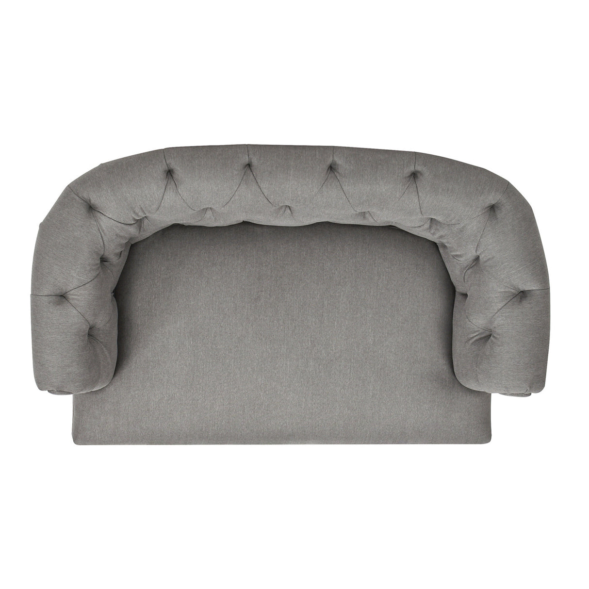 Kiki 36.5' Chesterfield Dog Sofa Bed, Medium, Uptown Gray Stain Resistant High Performance Polyester