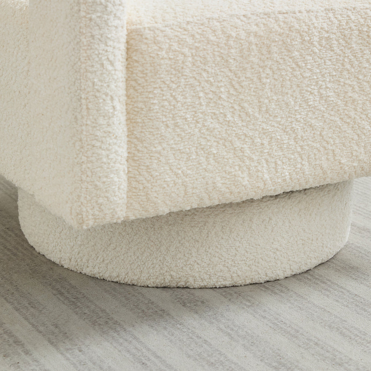 Stonewell Square Swivel Accent Chair with Open Back