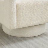 Stonewell Square Swivel Accent Chair with Open Back