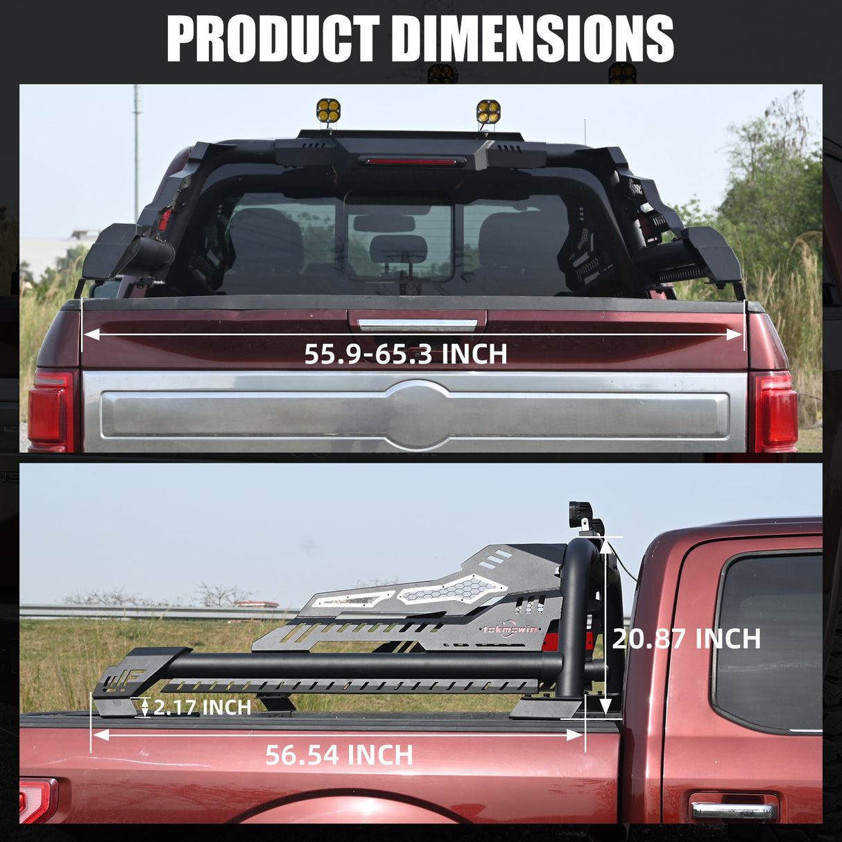 Universal Truck Bed Roll Bar, Steel Chase Rack Sport Bar