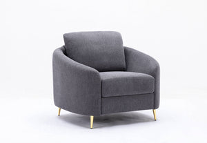 Yuina - Linen Chair - Gray