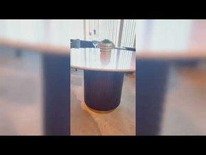 Clayten - Server - White Natural Marble Top & Espresso