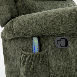 Manual Recliner Massage Chair With Swivel Rocker, 8 Massage Modes, Side Storage Pocket