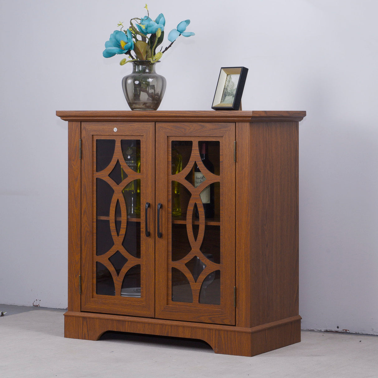 Spacious Sideboard With Adjustable Shelf Storage - Dark Oak