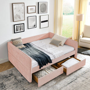 Upholstered Daybed & 2 Drawers