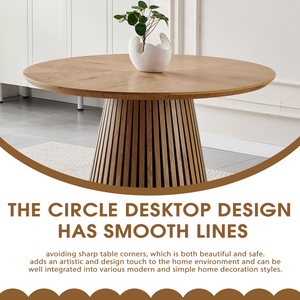 Wooden Dining Table - Modern Round Kitchen Design