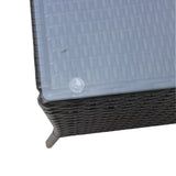 4 PC Rattan Patio Furniture Set Outdoor Cushioned Wicker Sofa