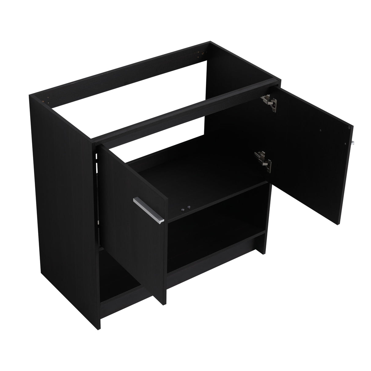 Modern Bathroom Vanity With Ceramic Sink, Freestanding Cabinet, Soft Closing Doors