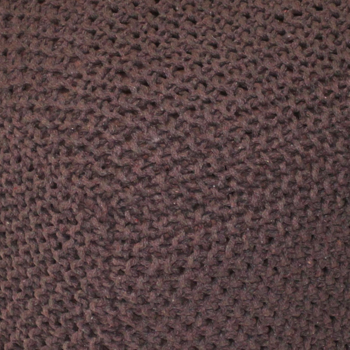 Semi Rounded Pouf, Cable Knitted, Perfect Seating